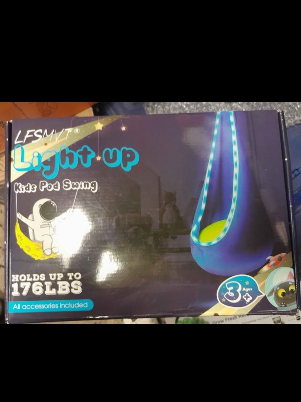 Light Up Kids Pod Swing - Blue
